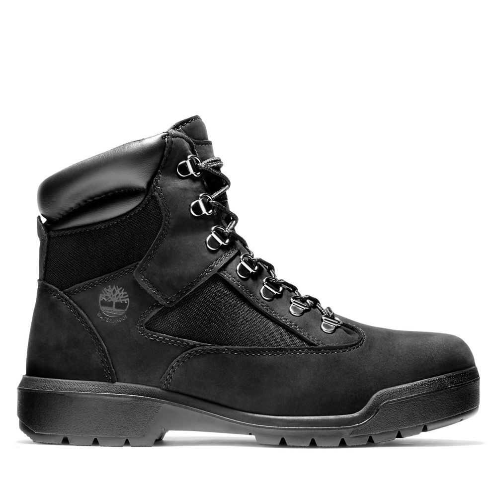 Timberland Mens 6-Inch Boots Waterproof Field - Black - India BQ2635078